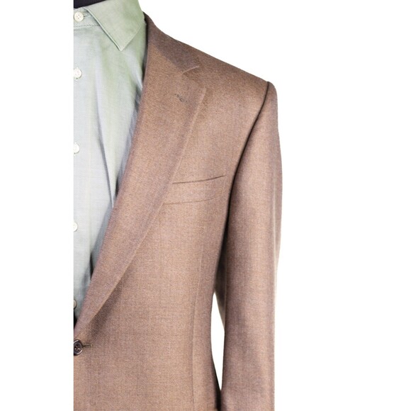 Joseph Abb Camel Tan Seasonless Wool/bambo STAYS COOL 2-Button Blazer Jacket 44L - Picture 5 of 11